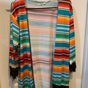 Serape Print Cardigan EUC